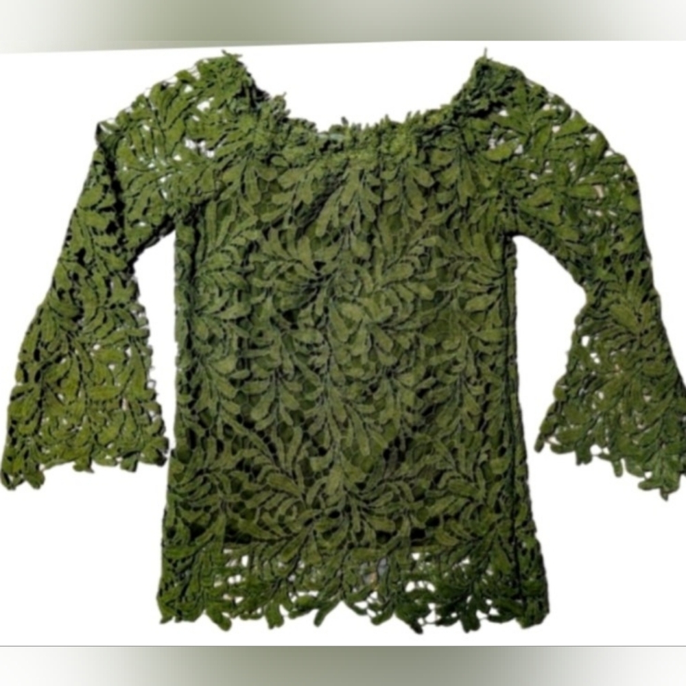 Fairycore Olive/Moss Green Layered Top - Picture 1 of 9